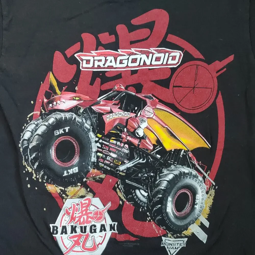 Monster Jam Dragonoid Bakugan Monster Truck Tshirt Youth Sz Large - Picture 2 of 4